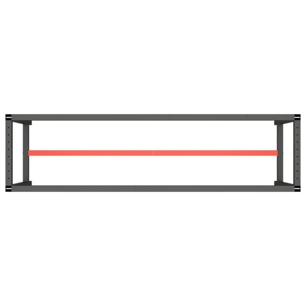 vidaXL stel til arbejdsbænk 190x50x79 cm metal mat sort og mat rød