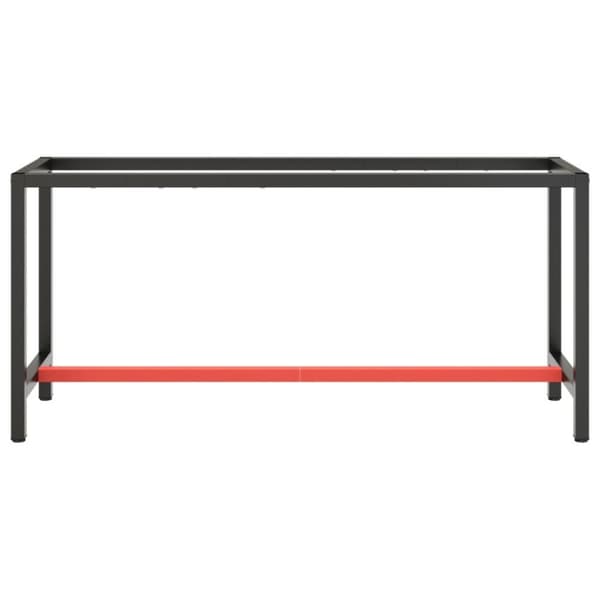 vidaXL stel til arbejdsbænk 170x50x79 cm metal mat sort og mat rød