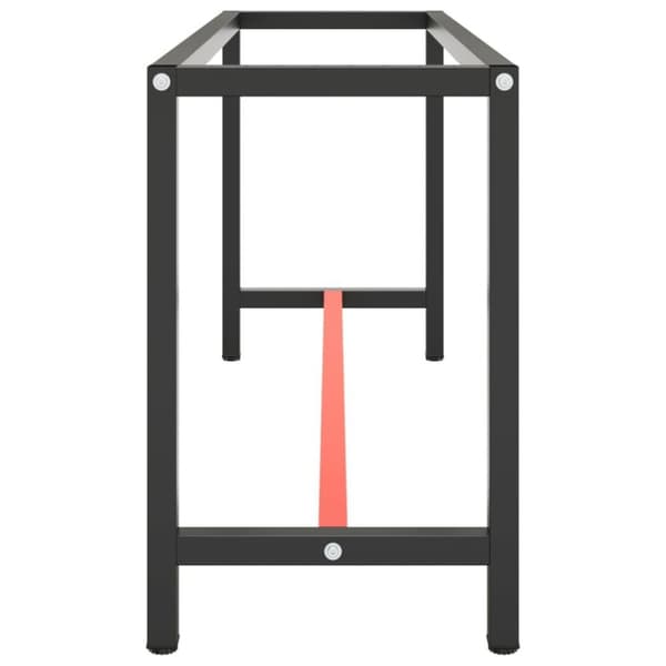 vidaXL stel til arbejdsbænk 170x50x79 cm metal mat sort og mat rød