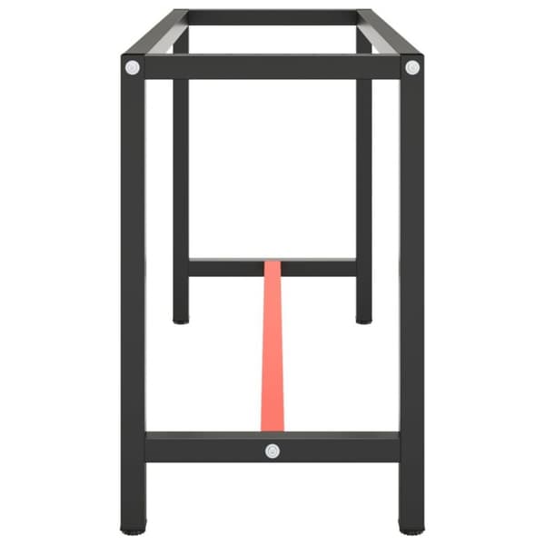 vidaXL stel til arbejdsbænk 140x50x79 cm metal mat sort og mat rød