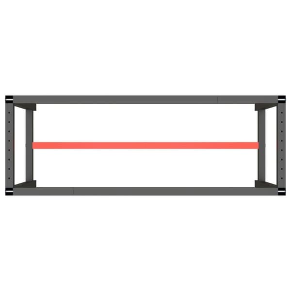 vidaXL stel til arbejdsbænk 140x50x79 cm metal mat sort og mat rød