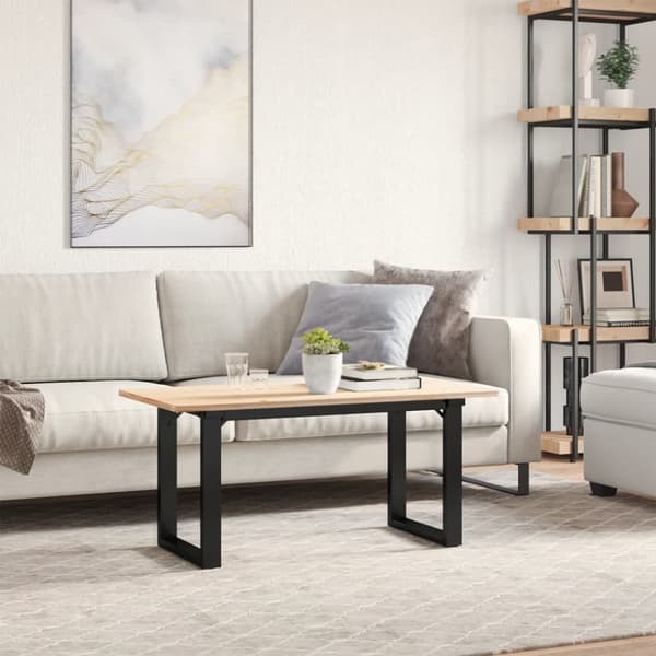 vidaXL Bordsben för soffbord O-ram 90x30x43 cm gjutjärn