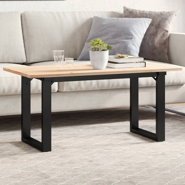 vidaXL Bordsben för soffbord O-ram 90x30x43 cm gjutjärn