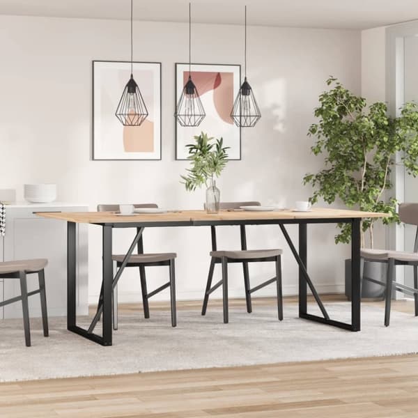 vidaXL bordben til spisebord 180x80x73 cm O-stel støbejern