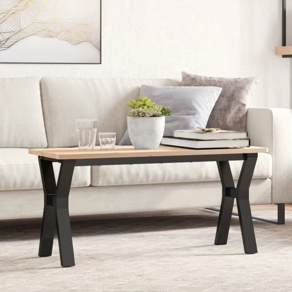 vidaXL Ben for salongbord Y-ramme 90x30x43 cm stål