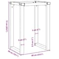 Miniatyrbilde 9 av 9: vidaXL Ben for spisebord O-ramme 60x50x73 cm stål