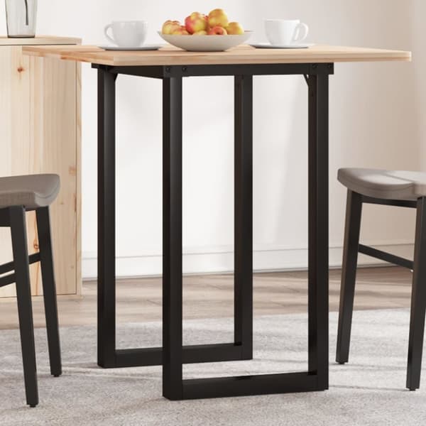 vidaXL Bordsben för matbord O-ram 50x40x73 cm gjutjärn