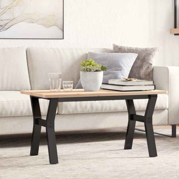 vidaXL Ben for salongbord Y-ramme 80x40x43 cm stål