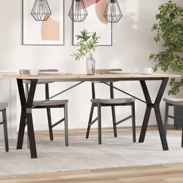 vidaXL Bordsben för matbord Y-ram 140x60x73 cm gjutjärn