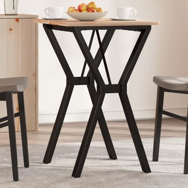 vidaXL Bordsben för matbord Y-ram 50x40x73 cm gjutjärn