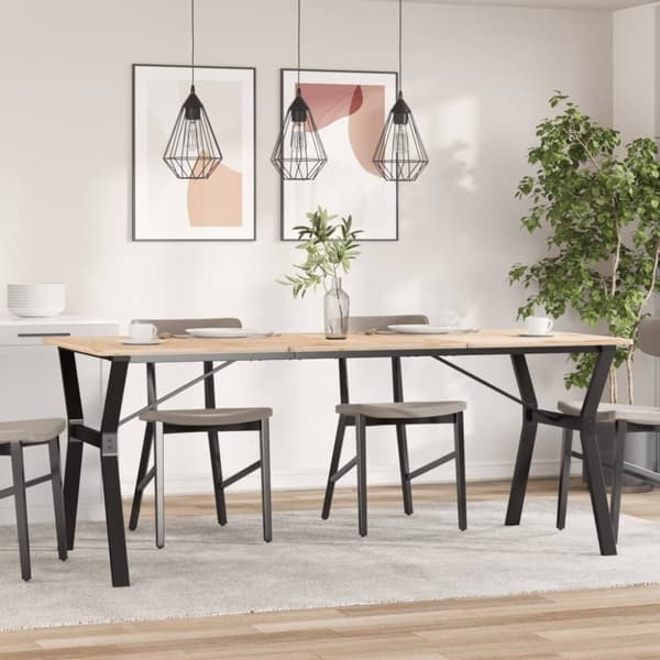 vidaXL Ruokapöydän jalat Y-muoto 180x80x73 cm terästä
