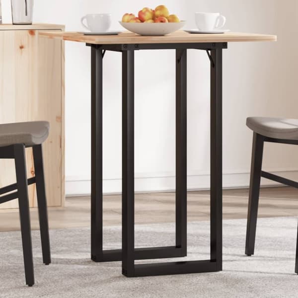 vidaXL Ruokapöydän jalat O-muoto 80x40x73 cm terästä