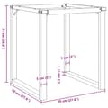 Miniatyrbilde 9 av 9: vidaXL Ben for spisebord O-ramme 70x70x73 cm stål
