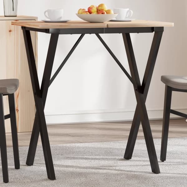 vidaXL Bordsben för matbord X-ram 50x40x73 cm gjutjärn