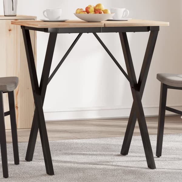 vidaXL Ruokapöydän jalat X-muoto 60x40x73 cm terästä