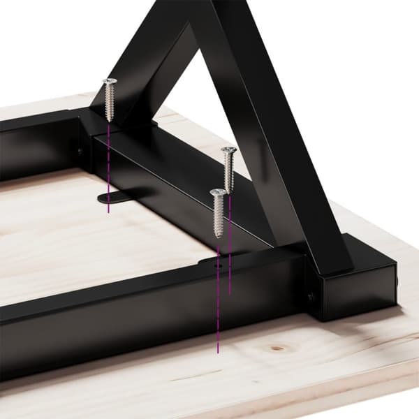 vidaXL Bordsben för soffbord X-ram 80x40x43 cm gjutjärn