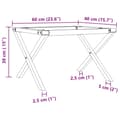 Miniatyrbilde 9 av 9: vidaXL Ben for salongbord X-ramme 60x40x38 cm stål