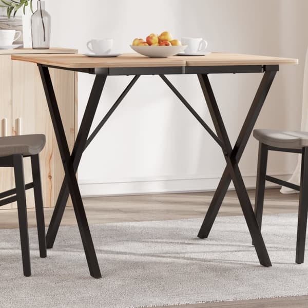 vidaXL Ben for spisebord X-ramme 60x60x73 cm stål