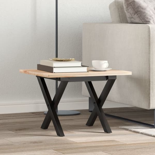 vidaXL Ben for salongbord X-ramme 30x30x33 cm stål