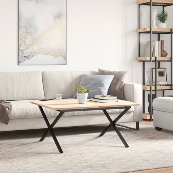 vidaXL Sohvapöydän jalat X-muoto 80x70x43 cm terästä