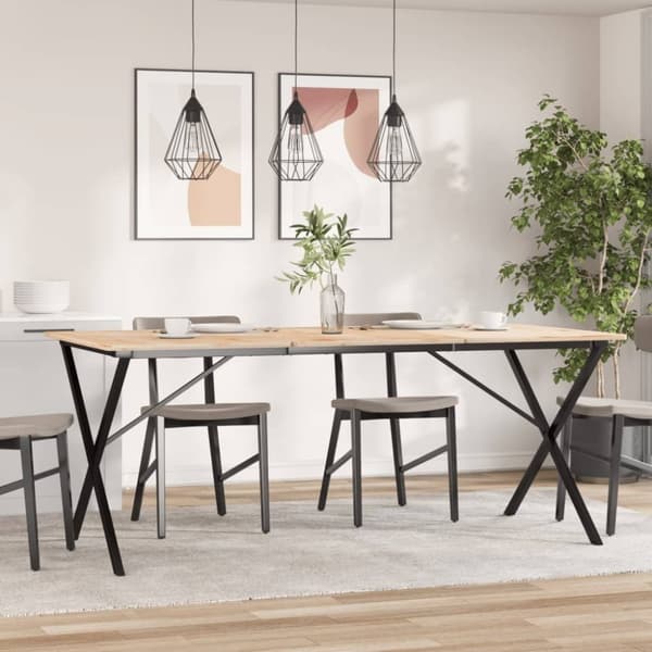 vidaXL Ben for spisebord X-ramme 180x80x73 cm stål