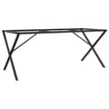 Miniatyrbilde 6 av 9: vidaXL Ben for spisebord X-ramme 180x80x73 cm stål
