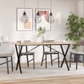 Miniatyrbilde 3 av 9: vidaXL Ben for spisebord X-ramme 120x60x73 cm stål