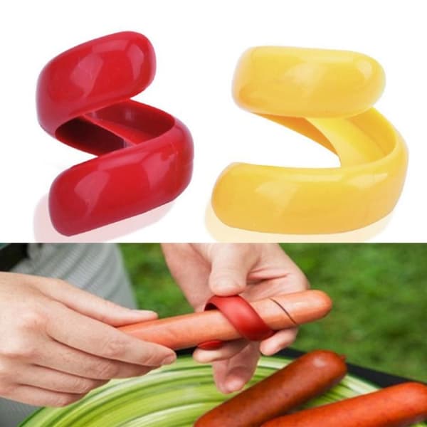 2-Pack - Korv Slicer Spiral - Skär korvar i spiraler