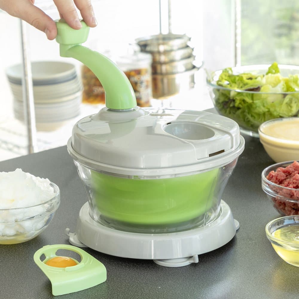 Manuell slunga, hackare och mixer med tillbehör och recept 4-i-1 Chopix InnovaGoods
