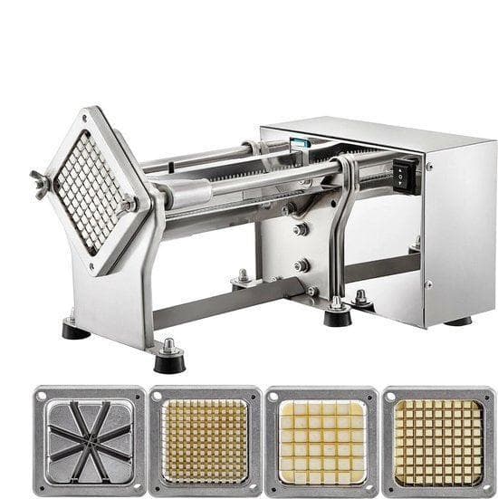 FRIETSNIJDER ELEKTRISK - FRIETSNIJDER - PATATSNIJDER - Rustfrit stål - 4 ark - 9 kg