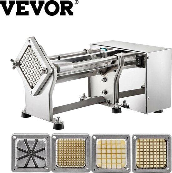 FRIETSNIJDER ELEKTRISK - FRIETSNIJDER - PATATSNIJDER - Rustfrit stål - 4 ark - 9 kg
