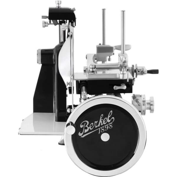 Berkel - B3-ratt - Svart med silverdekorationer - Komplett ratt + rött skärlock + skinkklämma