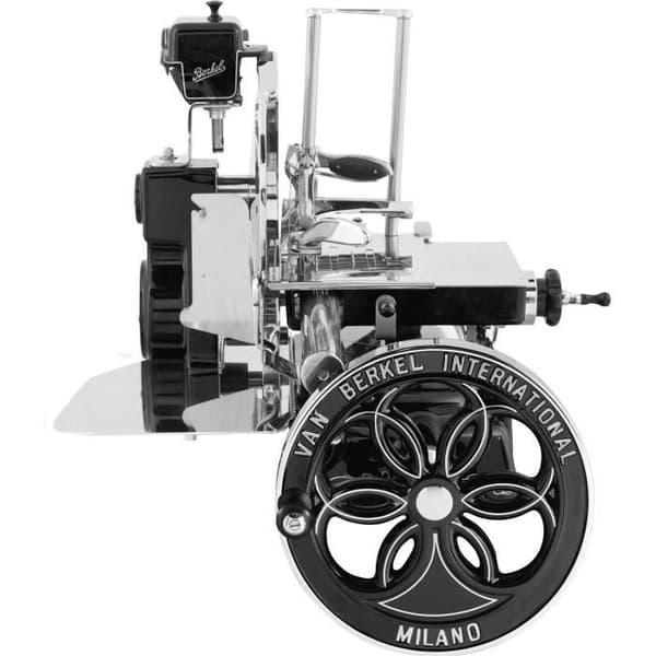 Berkel - B114 Svänghjul - Svart med silverdekorationer - Flower Svänghjul + Röd Slicer Cover + Skinktång + Fot