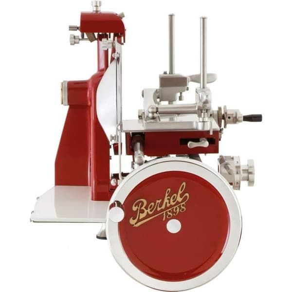 Berkel - Ratt B2 - Röd Berkel med gulddekor - Komplett ratt + rött skärlock + skinktång