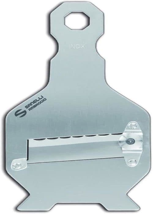 Trancher för Truffes - Ambrogio Sanelli - Vågig Klinge - Inox - Justering 0,2 till 3 mm - Handtag 20,5 cm