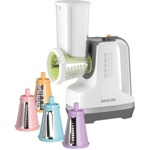 Grönsaksskärnings- och glassmaskin - SENCOR - SSG 4500WH - 150 W - 6 tillbehör - Vit