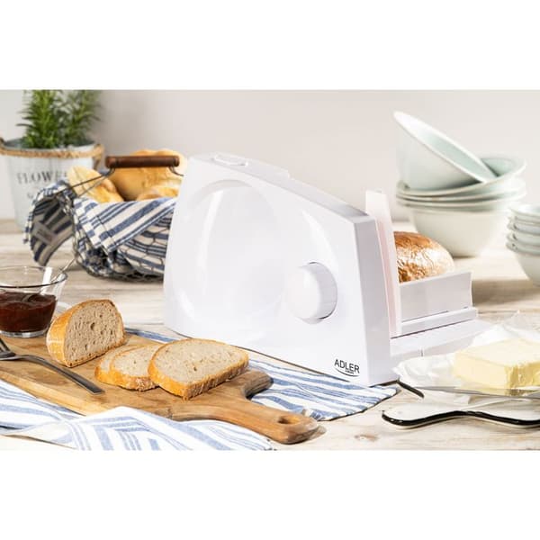 Slicer - Adler - AD4703 - Rostfritt stål - 400W - Justerbar tjocklek 0-15mm