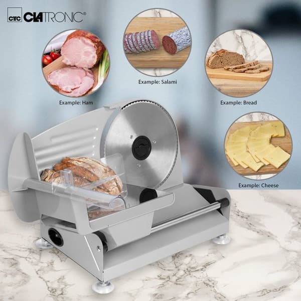 Slicer - CLATRONIC - MA 3585 Silver - blad Ø 19cm - skivtjocklek 0-15mm - 150W