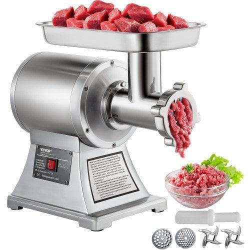1100W elektrisk köttkvarn mincer korvstillverkare 220 rpm rostfritt stål 250 kg/h