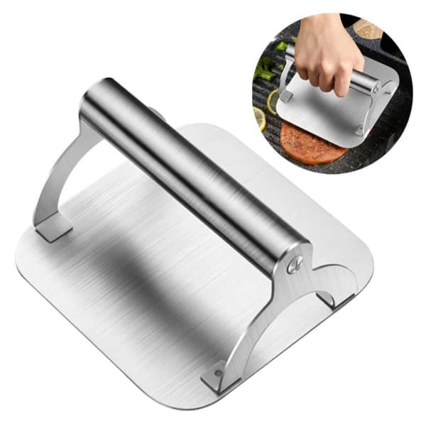 Smashjärn 100% Rostfritt Stål – Hamburgerpress för Grill och Spis