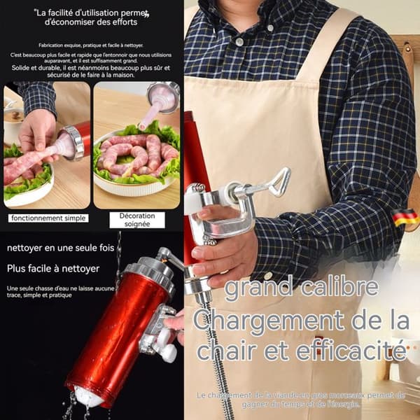 Korvpress - INN® - Manual - 22 cm - 3 långa rör - 3 korta rör