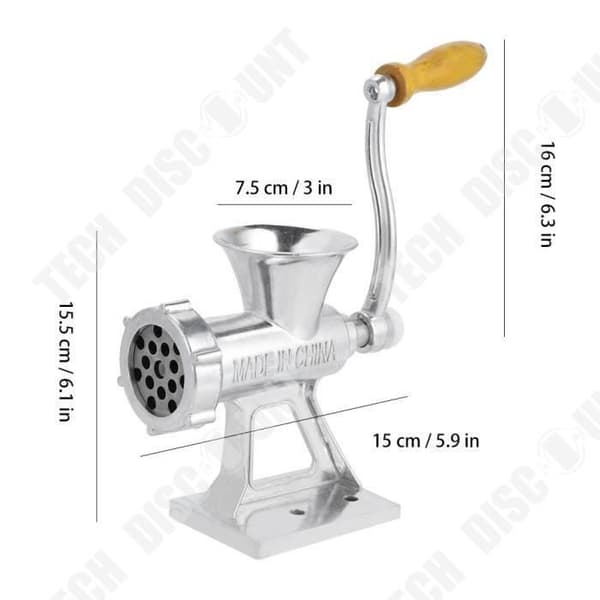 TD® Hushålls aluminiumlegering Manuell köttkvarn Köttkryddor Malverktyg Köksredskap