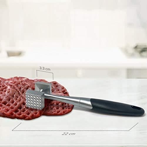 Metal Meat Tenderizer - Högkvalitativ zinkköttkvarn - Idealisk köttkvarn för nötkött, fjäderfä, kött