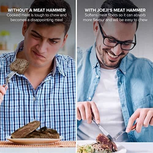 Metal Meat Tenderizer - Högkvalitativ zinkköttkvarn - Idealisk köttkvarn för nötkött, fjäderfä, kött