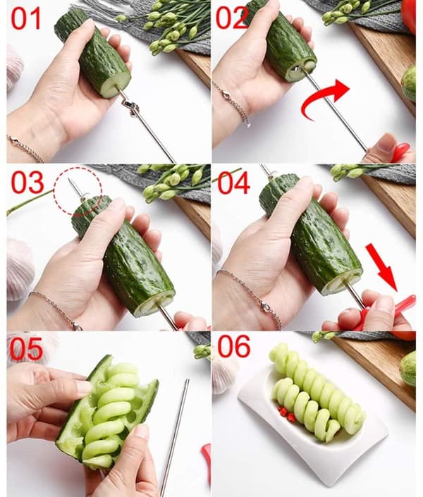 Spiral Slicer Grönsaksskärare, Rotfruktsskärare