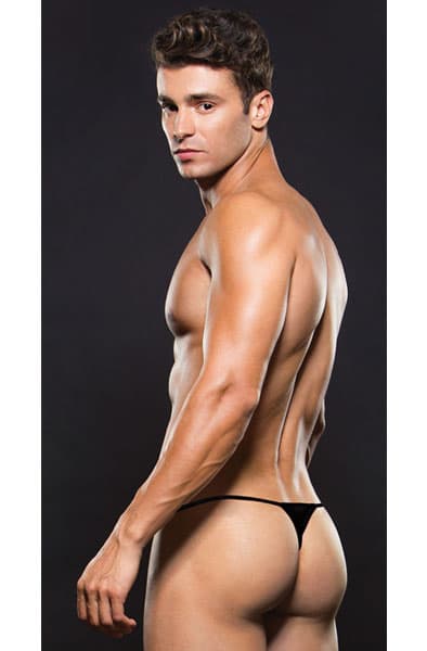 Envy Menswear Mesh Thong Black