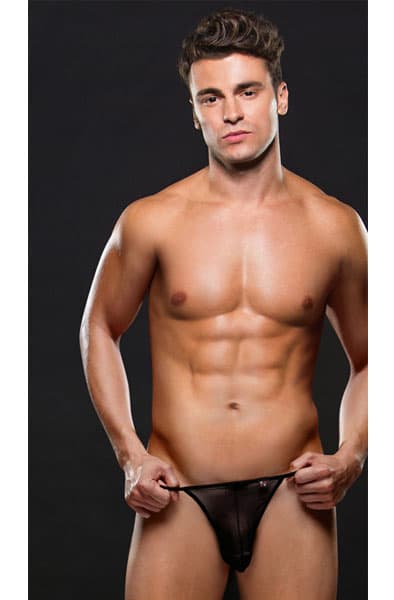 Envy Menswear Mesh Thong Black S/M