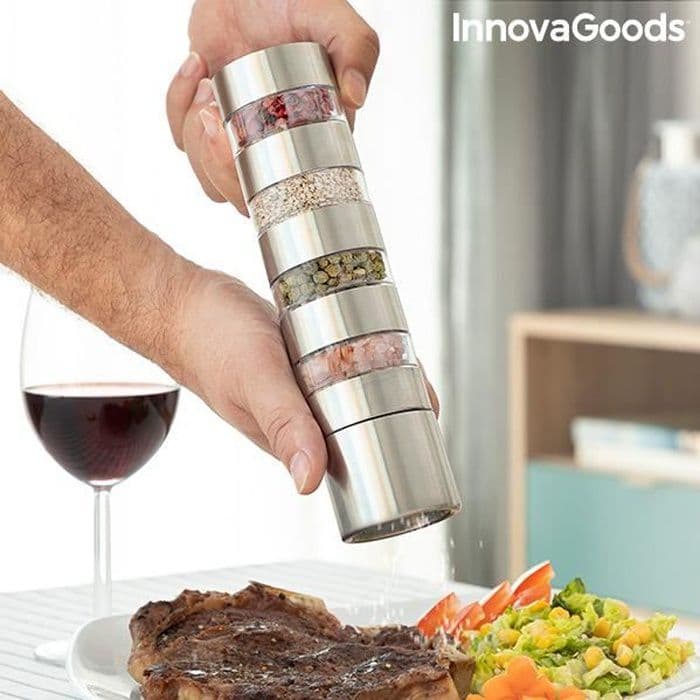 Millmix 4-i-1 kryddkvarn InnovaGoods Kitchen Foodies