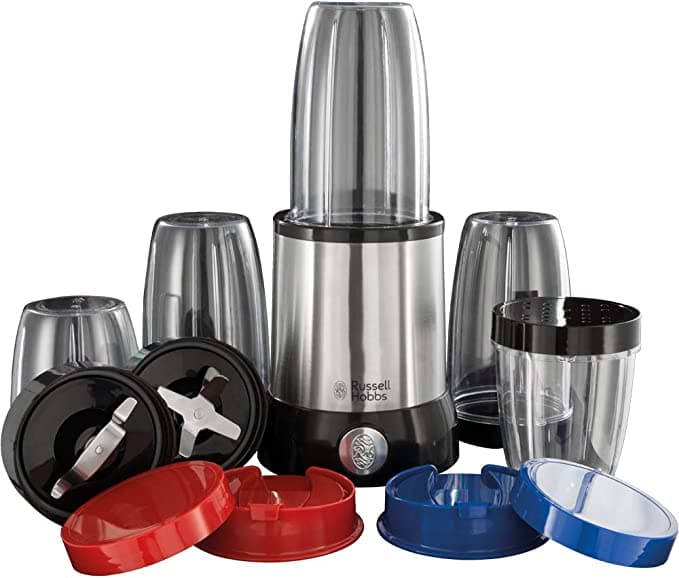 Russell Hobbs blender kit, 2 knivar, 2 blad resp, 4 blad i rostfritt stål, 5st BPA-fria behållare med lock, 700W, NutriBoost 23180-56
