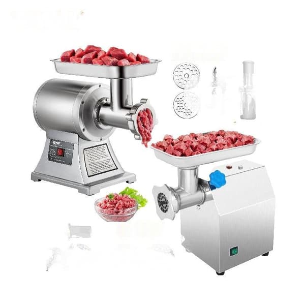 Kommersiell Köttkvarn - 1100W Motor, Kapacitet 250KG/Timme, 6mm & 8mm Plattor